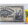 Image 4 : Dominion of Canada Twenty Five Cent 1900 "Shinplaster" : Boville (Consignor Tag: Cutting Error)