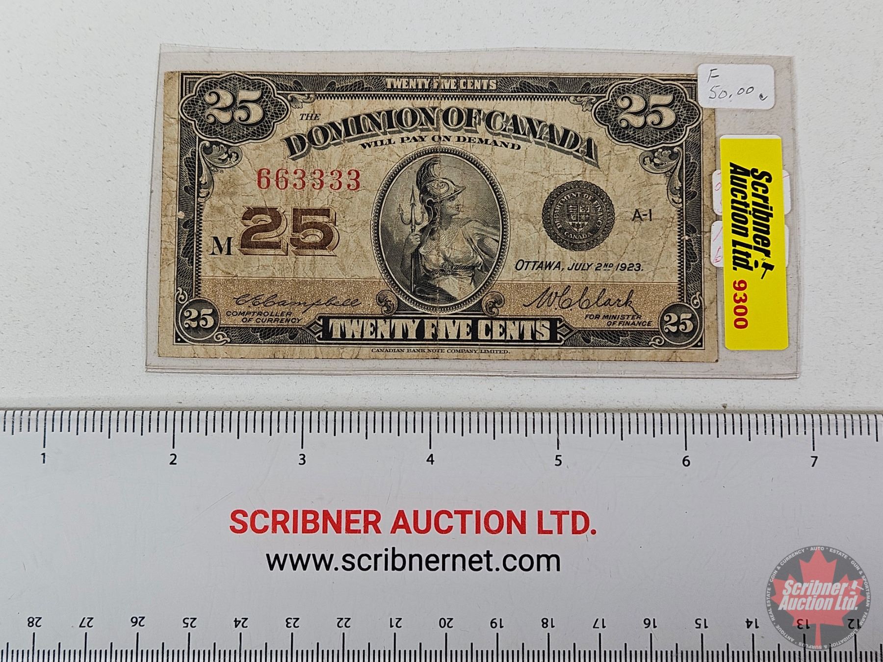 Dominion of Canada Twenty Five Cent 1923 