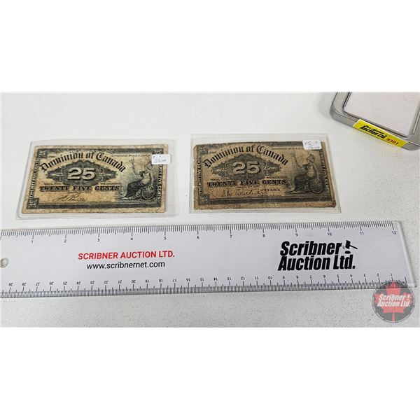 Dominion of Canada Twenty Five Cent 1900 "Shinplaster" (2) : ~ Boville ~ Courtney