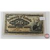 Image 2 : Dominion of Canada Twenty Five Cent 1900 "Shinplaster" (2) : ~ Boville ~ Courtney