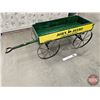 Image 1 : Decor Piece : Wagon w/ John Deere Stencil (20"H x 21"W x 63" L w/Handle)