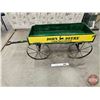 Image 2 : Decor Piece : Wagon w/ John Deere Stencil (20"H x 21"W x 63" L w/Handle)