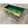 Image 3 : Decor Piece : Wagon w/ John Deere Stencil (20"H x 21"W x 63" L w/Handle)