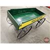 Image 5 : Decor Piece : Wagon w/ John Deere Stencil (20"H x 21"W x 63" L w/Handle)