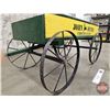 Image 8 : Decor Piece : Wagon w/ John Deere Stencil (20"H x 21"W x 63" L w/Handle)