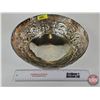 Image 3 : Silver Plated Fruit Bowl : "EP Brass - India" (6"H x 10-1/2"Dia)