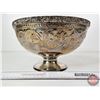 Image 4 : Silver Plated Fruit Bowl : "EP Brass - India" (6"H x 10-1/2"Dia)