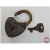 Image 3 : Winchester Padlock Heart with Key (Working) (2-1/2"H)