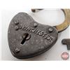 Image 4 : Winchester Padlock Heart with Key (Working) (2-1/2"H)