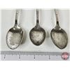 Image 5 : Silver Plated Spoons (3) (c. 1930's) In Wood Case : - Charlie McCarthy (2) - Betty Lou (1) (Case Mea