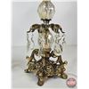 Image 4 : Pair of Crystal Vintage Bedside Lamps  (17"H)