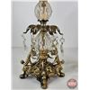 Image 5 : Pair of Crystal Vintage Bedside Lamps  (17"H)