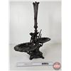 Image 10 : Bronzed Angel Statue Vase with Two Balance Candy Dishes (20-3/4"H x 19-3/4"W)