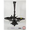 Image 15 : Bronzed Angel Statue Vase with Two Balance Candy Dishes (20-3/4"H x 19-3/4"W)