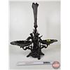 Image 1 : Bronzed Angel Statue Vase with Two Balance Candy Dishes (20-3/4"H x 19-3/4"W)