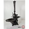 Image 5 : Bronzed Angel Statue Vase with Two Balance Candy Dishes (20-3/4"H x 19-3/4"W)