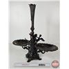 Image 7 : Bronzed Angel Statue Vase with Two Balance Candy Dishes (20-3/4"H x 19-3/4"W)