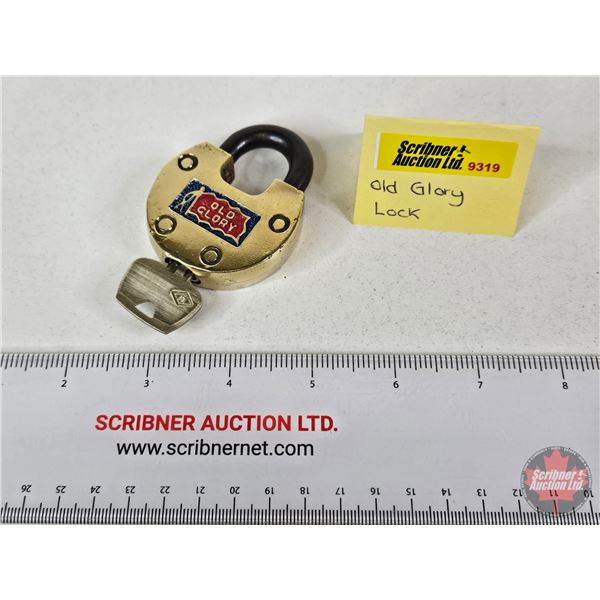 Old Glory Padlock with Key (2-5/8"H)