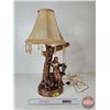 Image 1 : Vintage Table Lamp : (Consignor Note) Idylle Printaniere (Spring Idyll) Vintage Lamp (Total Height :
