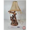 Image 4 : Vintage Table Lamp : (Consignor Note) Idylle Printaniere (Spring Idyll) Vintage Lamp (Total Height :
