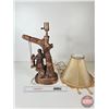 Image 5 : Vintage Table Lamp : (Consignor Note) Idylle Printaniere (Spring Idyll) Vintage Lamp (Total Height :