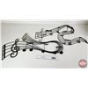 Image 1 : Musical Note Metal Decor Pieces (2) (20"H x 36"W)