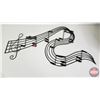 Image 3 : Musical Note Metal Decor Pieces (2) (20"H x 36"W)
