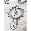 Image 2 : Musical Note Metal Decor Pieces (2) - (20-1/2"H x 48"L) - (29"H x 23"W)