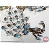 Image 2 : Retro Metal Peacock Wall Hangings (4) (19"H x 17"W)