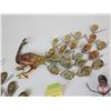 Image 5 : Retro Metal Peacock Wall Hangings (4) (19"H x 17"W)
