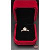 Image 1 : Ladies Ring : Size 7-1/2 (Adjustable Ring Shank) : Sterling Silver w/ One Prong Set Round Cut Moissa