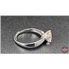 Image 6 : Ladies Ring : Size 7-1/2 (Adjustable Ring Shank) : Sterling Silver w/ One Prong Set Round Cut Moissa
