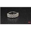 Image 2 : Ladies Ring : Size 5 : Sterling Silver w/18 Set Moissanites w/Appraisal $1200.00 (CDN)