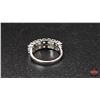 Image 4 : Ladies Ring : Size 5 : Sterling Silver w/18 Set Moissanites w/Appraisal $1200.00 (CDN)