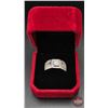 Image 1 : Man's Ring : Size 11-1/4 : Sterling Silver w/One Prong Set Round Cut Moissanite & 84 Round Cut Cubic