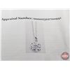 Image 8 : Ladies Pendant : Sterling Silver : Very Fine Chain w/One Round Cut Light Blue Moissanite (Approx. 3.