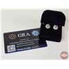 Image 5 : Pair 925 Sterling Silver Combination Cast & Assembled Earrings w/Friction Posts : Two Prong Set Roun