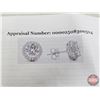 Image 7 : Pair 925 Sterling Silver Combination Cast & Assembled Earrings w/Friction Posts : Two Prong Set Roun