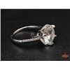 Image 5 : Ladies Ring : Size 7 : Sterling Silver w/5.00CT Moissanites w/Appraisal $3100.00(CDN)