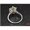 Image 6 : Ladies Ring : Size 7 : Sterling Silver w/5.00CT Moissanites w/Appraisal $3100.00(CDN)
