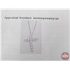 Image 9 : Sterling Silver Combination Cast & Assembled Cross Pendant : 11Prong Lt. Blue Moissanite Stones (1.2