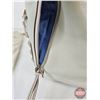 Image 10 : Designer Purse : MAXX New York : Leather : Ivory (New Old Stock) c/w Cloth Storage Bag  (10"H x 15"W