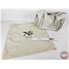 Image 1 : Designer Purse : MAXX New York : Leather : Ivory (New Old Stock) c/w Cloth Storage Bag  (10"H x 15"W