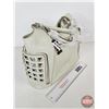Image 5 : Designer Purse : MAXX New York : Leather : Ivory (New Old Stock) c/w Cloth Storage Bag  (10"H x 15"W