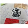 Image 7 : Autographed 1974-1975 WHA Oilers vs. Jets Roster - Bobby Hull - Bryan Hall - Dave Cutler - Ross Perk