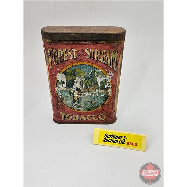 Pocket Tin : Forest and Stream Tobacco (4-1/4"H x 3"W x 7/8"D)