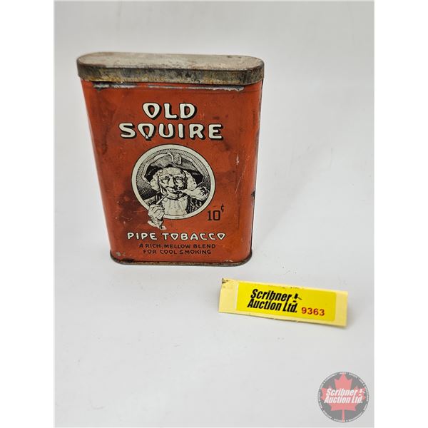Pocket Tin : Old Squire Pipe Tobacco (4"H x 3"W x 7/8"D)