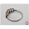 Image 3 : Vintage Ring (From Estate): w/Five Unknown Purple Stones : Size 9 (Sterling .925)