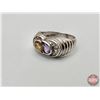 Image 3 : Vintage Ring (From Estate) : w/Unknown Stones : Size 6 (Sterling .925 PEER)