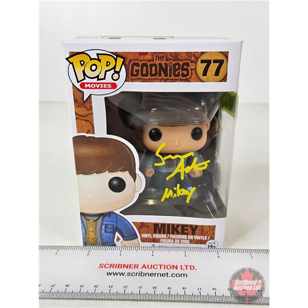 Autographed Funko POP! Vinyl Figure : The Goonies 77 : Mikey : Signed by Sean Astin  (Certified : WW